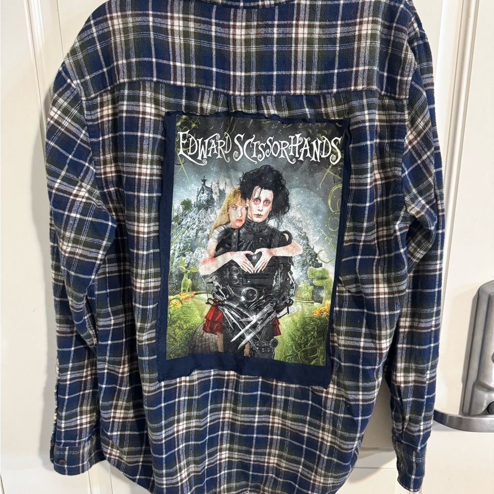 Plaid Men's Shirt with Graphic Design